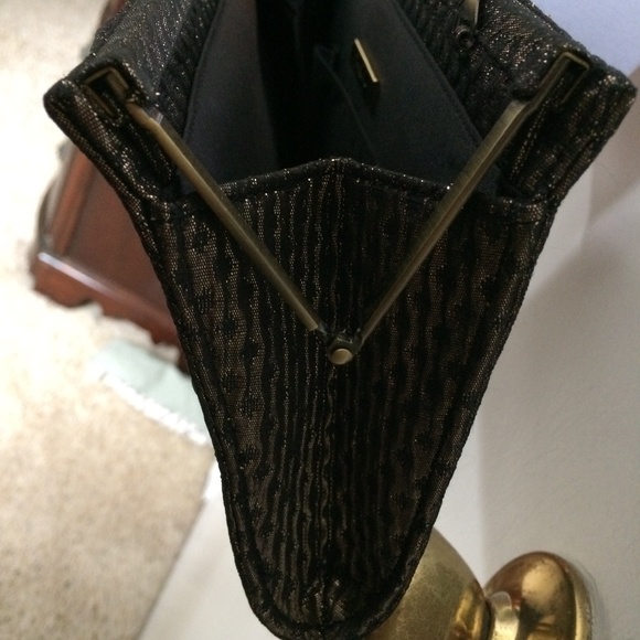 Kate Landry Gold Clutch/Crossbody - Picture 7 of 8